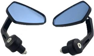 RK BEAUTY Manual Rear View Mirror, Driver Side, Dual Mirror For Royal Enfield Avenger 220 DTS-i, Pulsar 135 LS DTS-i