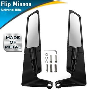 ASRYD Manual Rear View Mirror For Suzuki, KTM, BMW, Yamaha, Bajaj, Honda, Hero, Royal Enfield, TVS Universal For Bike