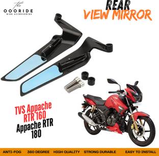 OOORIDE Manual Rear View Mirror For TVS Appache RTR 160, Appache RTR 180