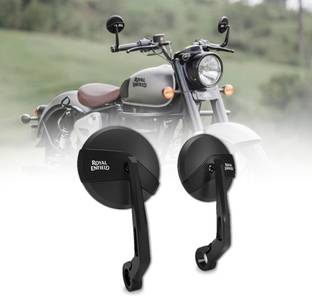 MIKANIX Manual Rear View Mirror For Royal Enfield Universal For Bike
