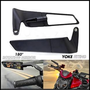 Autozap Manual Rear View Mirror For Universal For Bike Universal For Bike