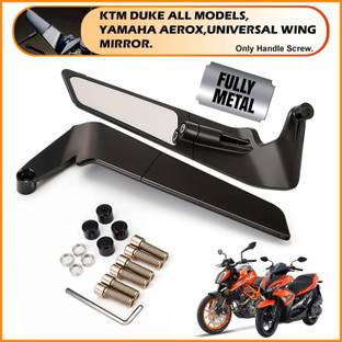 Atoray Manual Rear View Mirror For KTM, Yamaha, Honda, TVS, Universal For Bike Universal For Bike