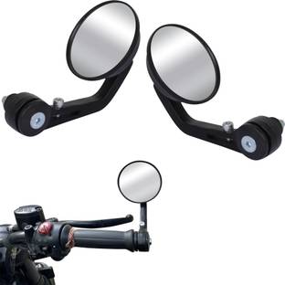 Grandbiker Manual Rear View Mirror, Driver Side, Dual Mirror For Royal Enfield, KTM, Bajaj, TVS Classic 350, Classic 500, Thunderbird 350, Duke 200, Duke 390, Pulsar 150