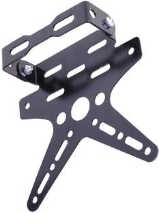 BIKER SHOPPEE REAR NUMBER PLATE STAY SMALL AND TAIL TIDY VISOR (BLACK) Bike Number Plate