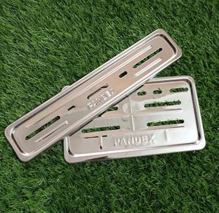 Znee Smart Chrome Bike Number Plate Standard Size Compatible for All Motorbikes and Scooty Bike Number Plate