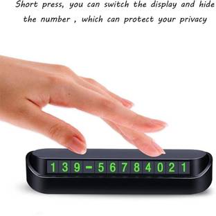 SVULINT Car Dashboard Number Display,Mobile Phone Number Plate Car Phone Holder Car Number Plate