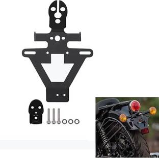 DheVan Metal Tail tidy , License Plate Holder Bracket for Meteor 350 RE-1D Bike Number Plate
