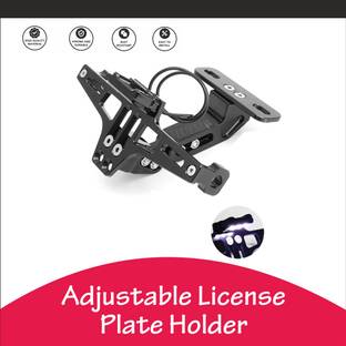 Huims HMX- Motorcycle Bike CNC Adjustable Number Plate Frame Holder Bike Number Plate