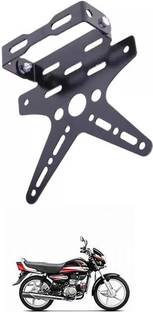 E-Shoppe REAR NUMBER PLATE STAY SMALL AND TAIL TIDY VISOR (BLACK) For HF Deluxe Bike Number Plate