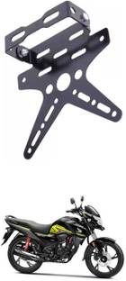 E-Shoppe REAR NUMBER PLATE STAY SMALL AND TAIL TIDY VISOR (BLACK) For SP125 Bike Number Plate