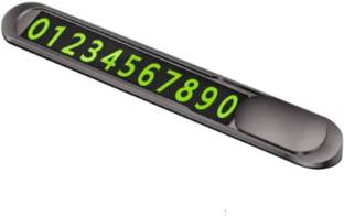 BHOOLU&GOOLU Temporary Car Parking Luminous Hide Number Card Display - Black - 1 Pc/Pack Car Number Plate