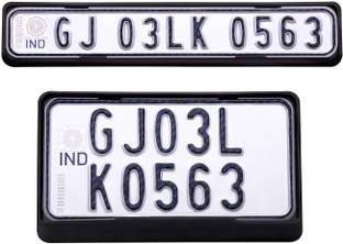 spaziogold Unbreakable Bike Number Plate Frame (Standard Size for All Bikes) - Set of Two Bike Number Plate