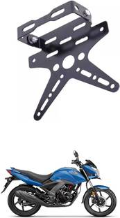 E-Shoppe REAR NUMBER PLATE STAY SMALL AND TAIL TIDY VISOR (BLACK) For CB Unicorn 160 Bike Number Plate