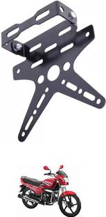 E-Shoppe REAR NUMBER PLATE STAY SMALL AND TAIL TIDY VISOR (BLACK) For Super Splendor Bike Number Plate