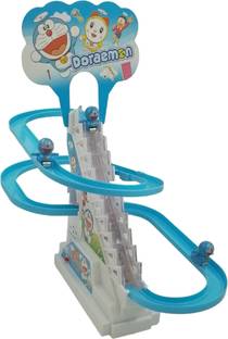 RAGVEE Stair Climbing Doraemon Race Track Electronic Doraemon Slide Track Set