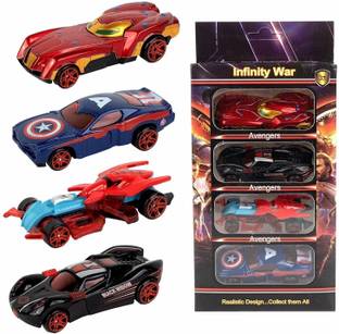 ZUNBELLA Avenger Mini Metal Die Cast Car, Push & Go Toy Car For Kids