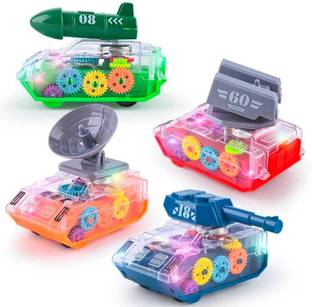 hda group Gear Toys Kids Transparent Army Gear Tank