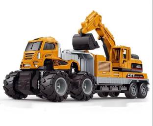 Akvanar 1:43 Crane Truck Diecast Toys Set Engineering Construction Toy Truck