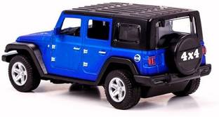 Storex Off-Road Adventure Awaits - Blue Jeep Wrangler Metal Toy Car