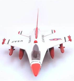 zokato Fire Blade Air Force F 16 Jet Plane Pull Back Toy - (Color And Print May Vary)