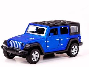 Storex Ultimate Off-Road Fun: Blue Jeep Wrangler Metal Toy Car