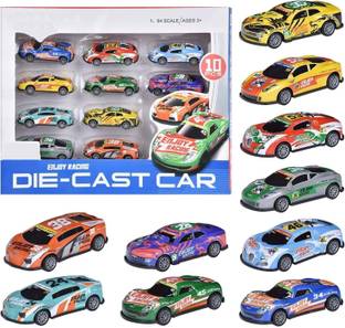 Super Toy 10 Unbreakable Racing Mini Diecast Car Models Set for Kids