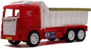 neoinsta shopping Friction Powered Plastic jcb dumper construction truck Red|White toy(big)