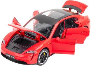Skstore 1:32 Porsche Taycan Alloy Model Car Diecast Metal Sound Ligh Openable Doors