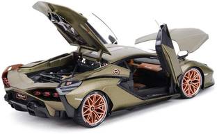 DUWOL Lamborghini Sian FKP 37 Green Metallic with Copper Wheels 1:32 Diecast Model Car