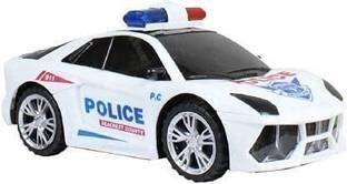 Sani International Toy Mall B/O Police car 3D Flash Led Light Music 360 Degre Rotating musical car