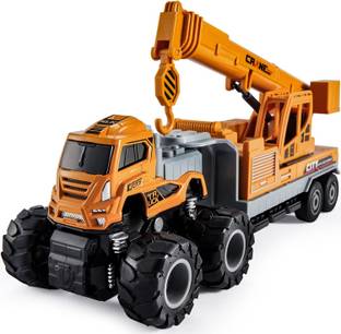 DIANOR Crane construction Vehicle Pull Back Alloy Model Engineering Diecast Toys