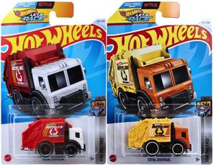 HOT WHEELS TOTAL DISPOSAL,DIE-CAST TOY VEHICLE PACK OF 2 3Y+