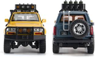 COELON 1:24 Land Cruiser LC80 Toy Car Diecast Metal Light Sound Pullback Car For Kids