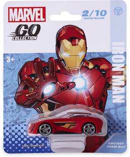 Marvel Go Iron Man Diecast Rapid Racer Toy Car