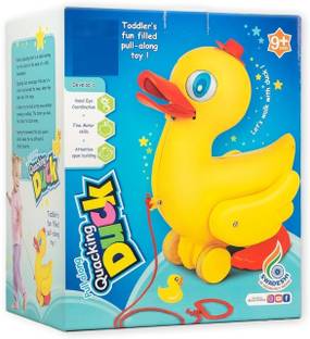 zokato Pull Along Quacking Duck for Toddlers to Play & Learn to Walk
