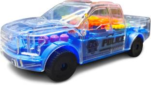 TOYOMAA Transparent Gear Pickup Car Toy for Kids |Boys| Girls with Light & Music