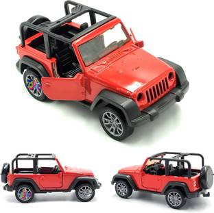 Toyco 1:32 Scale Alloy DieCast Open Jeep Mini Car Toy for Kids (Open Door & Pull Back)
