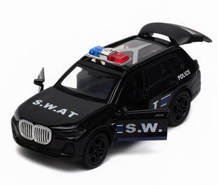 Ignite 1:36 Scale BMW Police S.W.A.T Diecast Car - Openable Door, Pullback Car for Kids