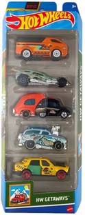 HOT WHEELS HW 5 Car Gift Pack - HW Getaways Pack Of 5 For Kids & Collectors