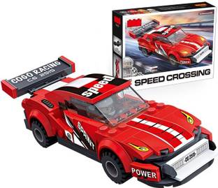 Bestie Toys Pullback Racing Car Diy Assembly Educational Kids Building Brick Block Toys