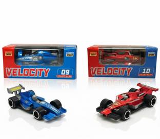 APEX MEDIA AND MARKETING INDIA Velocity Speedster 2-in-1 Metal Car Toy Set | 1:64 Scale Mini Cars for kids