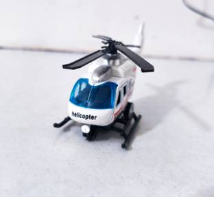 shreekanak Die cast metal White helicopter with pull back function