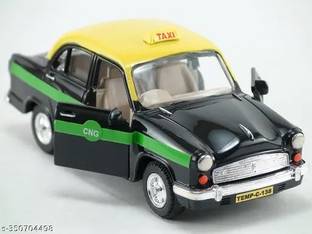 BIZDOM Ambassador Taxi Pull Back Car Multicolor