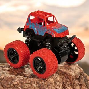 valuableplus 4WD Mini Monster Friction Powered Trucks for Kids with Big Rubber Tyres