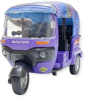WHITE POPCORN Auto Rickshaw Toy,with Pull Back actionTransport Vehicles Toy