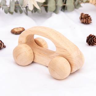 SHALAFI Montessori Wooden Toys for Babies Grasping Toys Push Toys Hygienic Wooden Cars