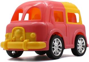 neoinsta shopping Small size friction powered nano car toy for kids pink and yellow color