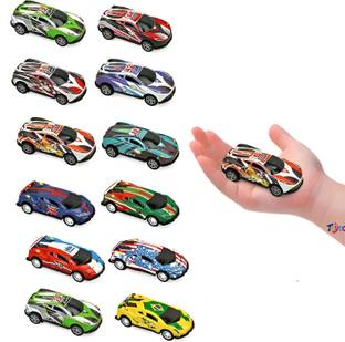 Toyco Alloy Metal Pull Back Mini Race Cars Set for Kids