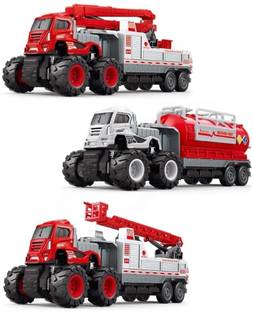 arthasya 1:43 City Service Metal Diecast Truck Set - Miniature Car Model Toys for Kids