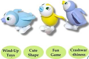 NASS Penguin Jumping Cute and Colorful Penguin Toy Pull Back Toy Key Operated
